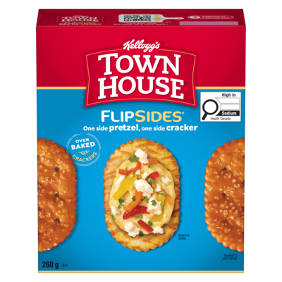 Keebler Town House Pretzel FlipSides Oven Baked Crackers Original 260 g, $1.73/100g