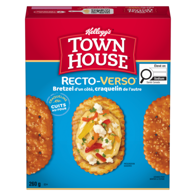 Keebler Town House Bretzel Recto-Verso Craquelins Cuits au Four Original 260 g, 1,84 $/100g
