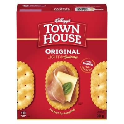 Keebler Town House Oven Baked Crackers Light and Buttery Flavour Original 391 g, $1.28/100g