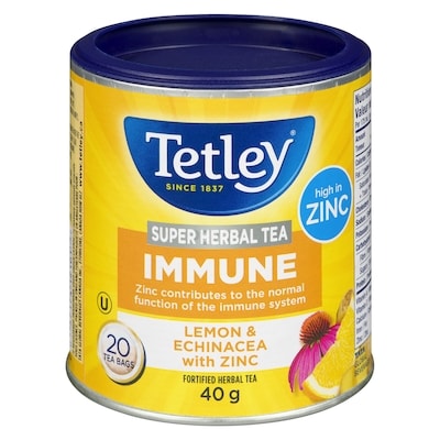 Tetley Super Tea immune lemon & Echinacea with Zinc 20 ea, $0.22/1ea