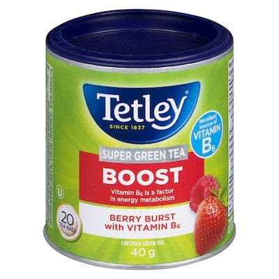 Tetley Super Tea Boost Berry Burst With Vitamin B6 20 ea, $0.27/1ea