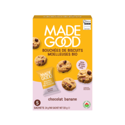 Made Good Mini-biscuits moelleux Chocolat banane Boîte de 5 sachets 120 g, 3,33 $/100g