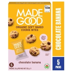 Made Good Mini-biscuits moelleux Chocolat banane Boîte de 5 sachets 120 g, 3,33 $/100g
