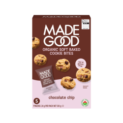 Made Good Chocolate Chip Soft Baked Mini Cookies 5pk 120 g, $4.58/100g