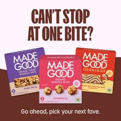 GOOD GRIEF!/グッド グリーフ GOOD BITE MINI CASE Made Good Chocolate Chip Soft Baked Mini Cookies 5pk - 120 g | Zehrs