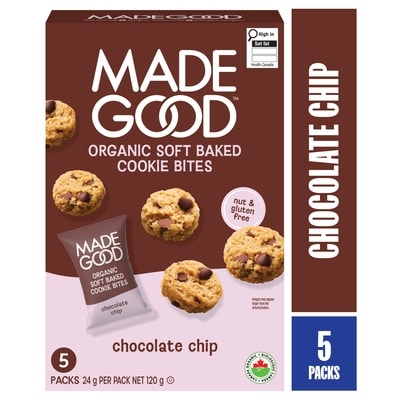 Made Good Mini-biscuits moelleux Pépites de chocolat Boîte de 5 sachets 120 g, 3,33 $/100g