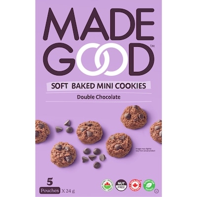 Made Good Double Chocolate Soft Baked Cookies 120 g, $3.33/100g