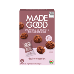 Made Good Mini-biscuits moelleux Double chocolat Boîte de 5 sachets 120 g, 3,33 $/100g