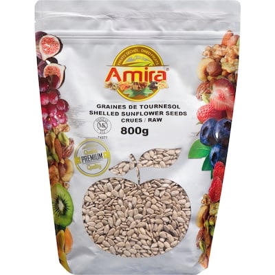Amira Shelled Sunflower Seeds Raw 800 g, $0.72/100g