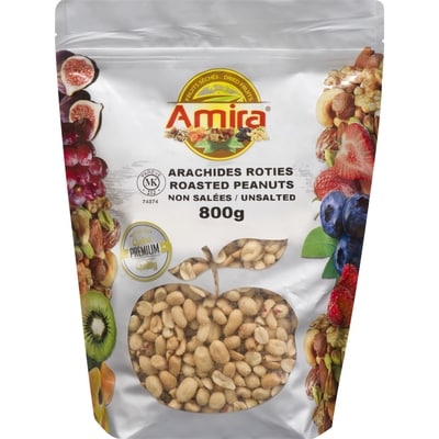 Amira Roasted Peanuts Unsalted 800 g, $0.85/100g
