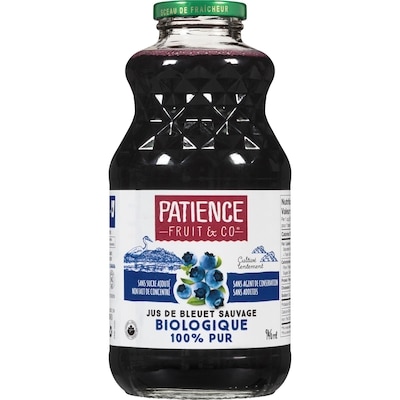 Patience Fruit & Co Jus de Bleuet Sauvage Biologique 946 ml, 1,48 $/100ml