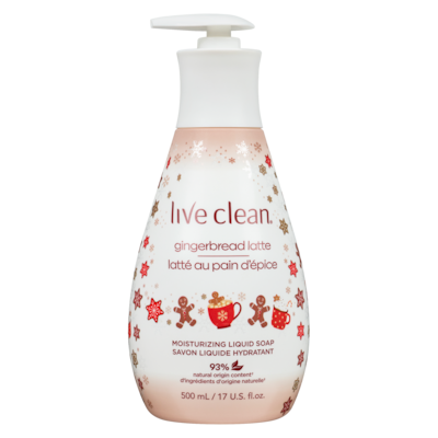 Live Clean Liquid Hand Soap Moisturizing Gingerbread Latte 500 ml, $1.20/100ml