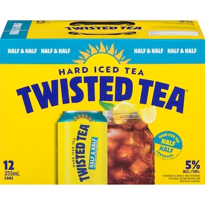 Twisted Tea Hard Iced Tea Half & Half Lemonade (ID required at pick-up) 12x355.0 ml, $0.54/100ml