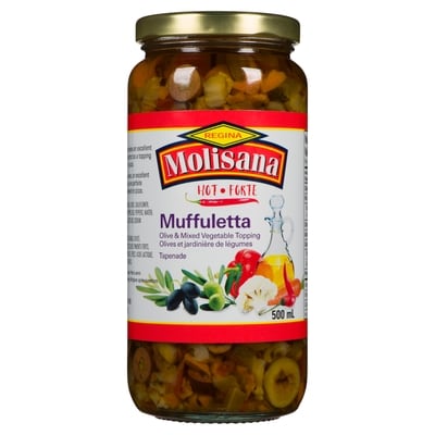 La Molisana Muffuletta à la tapenade épicé 500 ml, 1,40 $/100ml