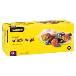 No Name Zipper Snack Bags - 80 ea | Loblaws
