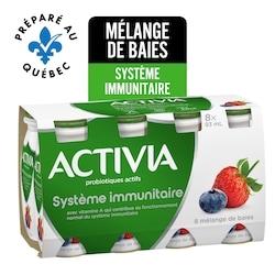 Activia Yogourt probiotique à boire, saveur mélange de baies 8x93.0 ml, 0,74 $/100ml