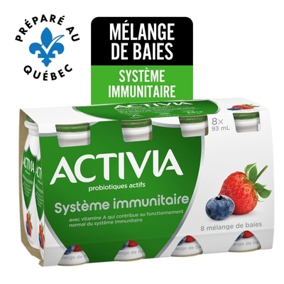 Activia Yogourt probiotique à boire, saveur mélange de baies 8x93.0 ml, 0,74 $/100ml