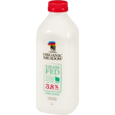 Whole Milk Grass Fed Organic 3.8 % M.F.