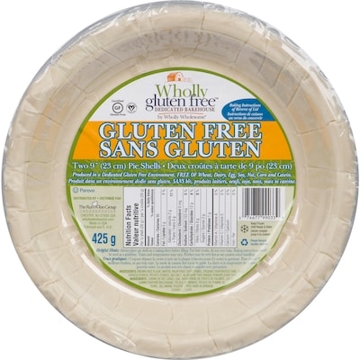 Wholly Gluten Free Two 9” (23 Cm) Pie Shells