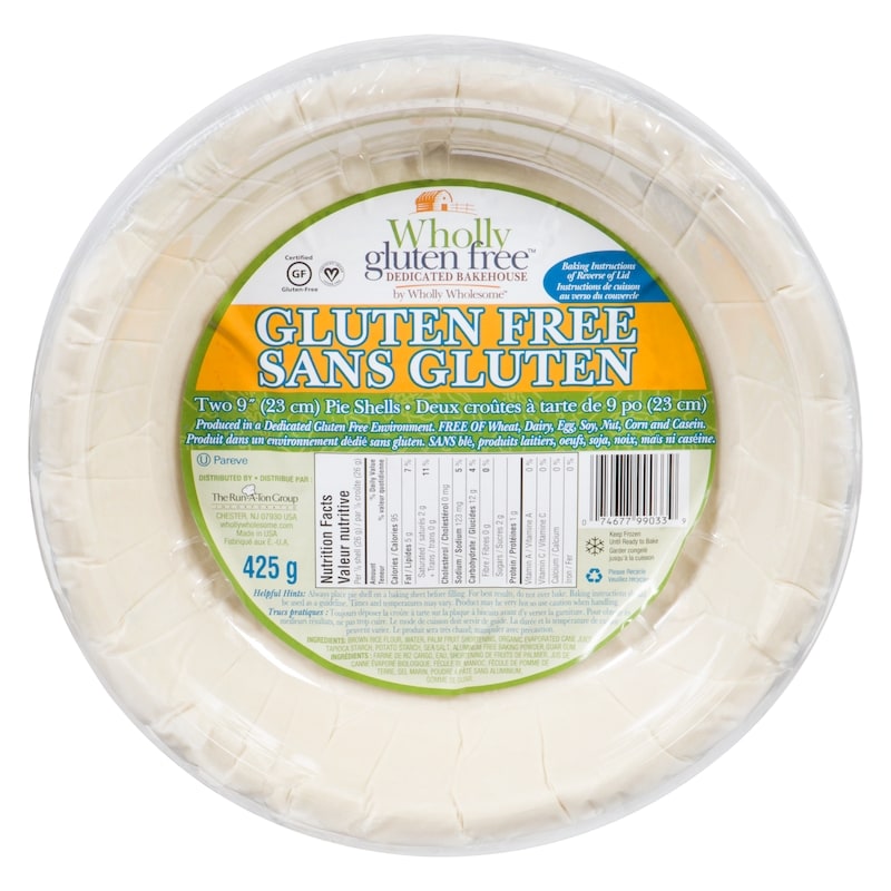 Wholly Gluten Free Two 9” (23 Cm) Pie Shells
