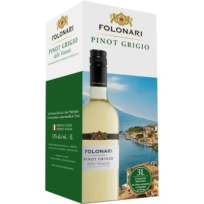 Folonari Vin blanc pinot grigio, Italie (Pièce d’identité requise au moment du ramassage) 3000 ml, 1,65 $/100ml