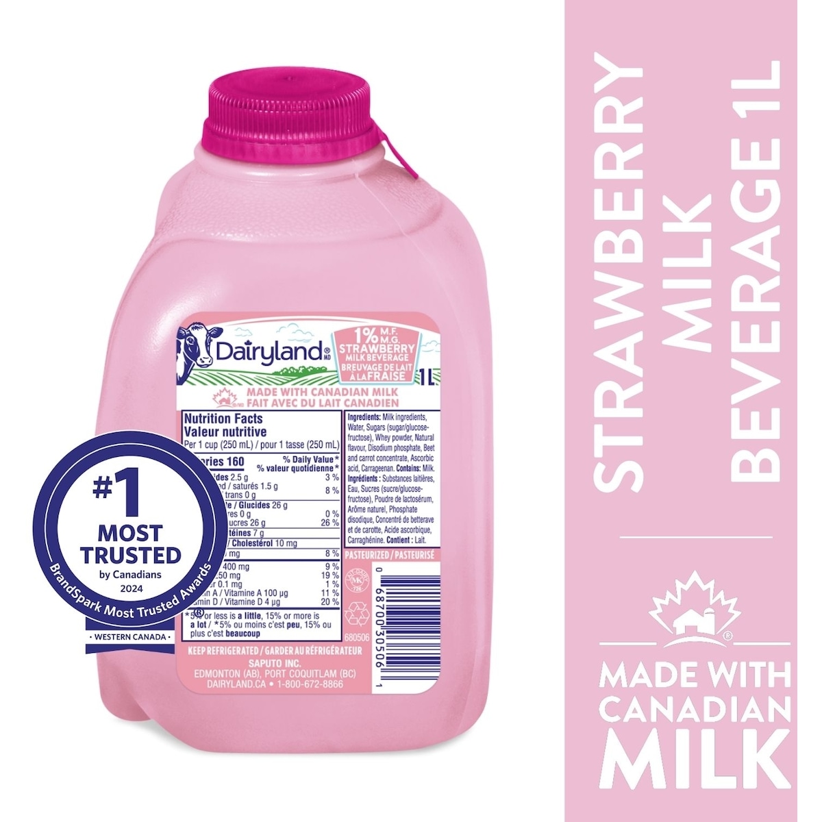 Dairyland Strawberry Milk Beverage