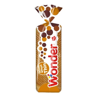 Wonder Pain à sandwich de blé entier à 100 % tranché mince 675 g, 0,59 $/100g