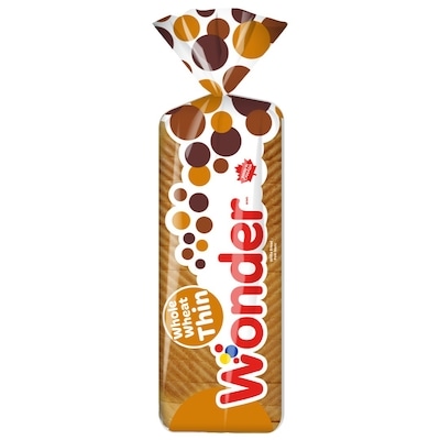 Wonder THIN 100% Whole Wheat Bread 675 g, $0.44/100g