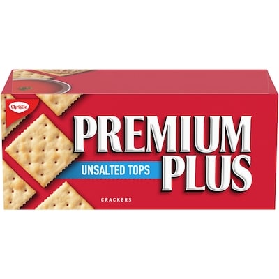 Christie Premium Plus Unsalted Tops Crackers, Canada's favourite soda cracker brand 450 g, $1.11/100g