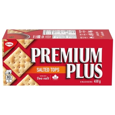 Christie Premium Plus Salted Tops Crackers, Canada's favourite soda cracker brand 450 g, $1.22/100g