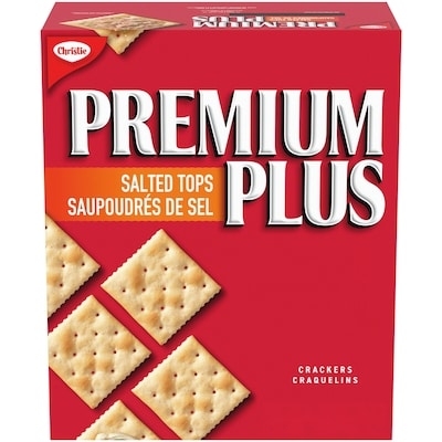 Christie Craquelins salés Premium Plus, la marque de craquelins soda préférée du Canada 900 g, 0,94 $/100g