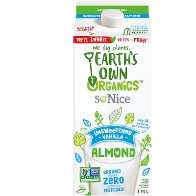 So Nice Organic Almond Beverage, Unsweetened Vanilla 1.75 l, $0.27/100ml