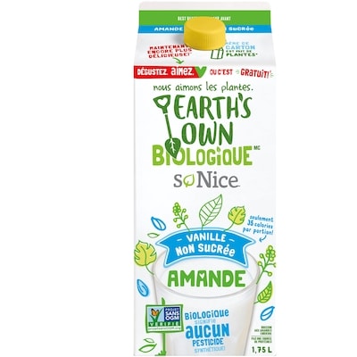 So Nice Boisson à l'amande biologique Vanille Non Sucrée 1.75 l, 0,26 $/100ml