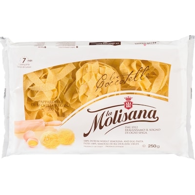 Molisana Pasta 100% Durum Wheat Semolina and Egg 250 g, $1.20/100g