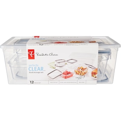 le Choix du Président Ensemble de 12 contenants alimentaires Tritan transparent 1 ea, 3,17 $/1ch