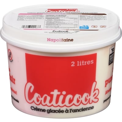 Coaticook Coaticook Creme Glacee Napolit 2 l, 0,30 $/100ml