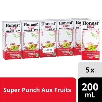 Honest Kids Jus Punch aux fruits 5x200.0 ml, 0,50 $/100ml