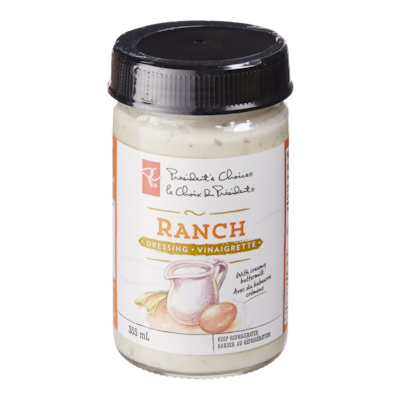 le Choix du Président Vinaigrette Ranch 355 ml, 1,55 $/100ml