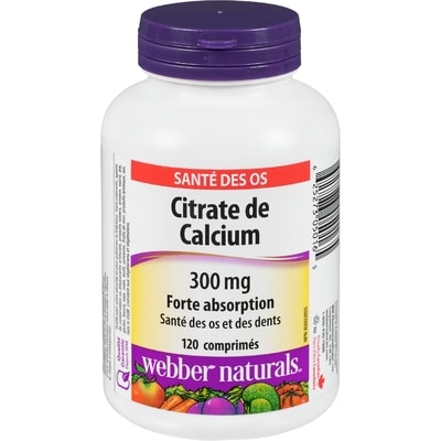 Webber Naturals Citrate de Calcium 300 mg Forte Absorption 120 ea, 0,09 $/1ch