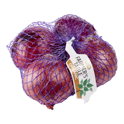 null Organic Red Onions, 2 lb bag 907 g, $0.66/100g