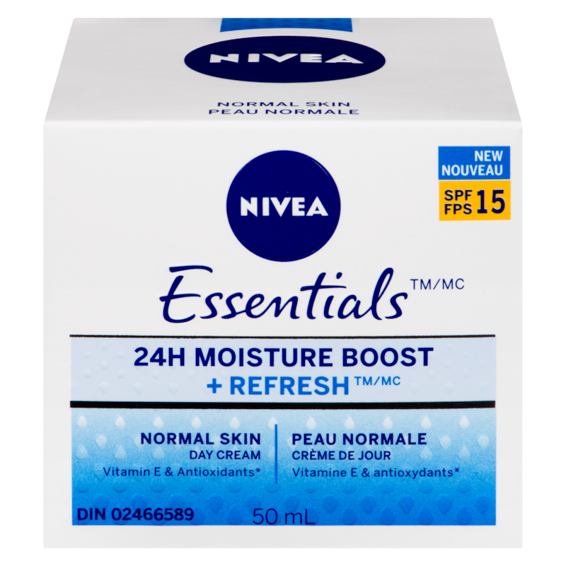 Essentials 24H Moisture Boost + Refresh Day Cream Normal Skin SPF 15
