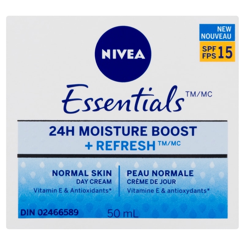 Essentials 24H Moisture Boost + Refresh Day Cream Normal Skin SPF 15