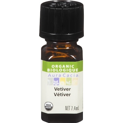 Aura Cacia Essential Oil Vetiver Org   7.4 ml, $270.14/100ml