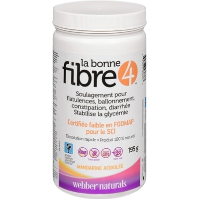 Webber Naturals Fibre 4, tangerine acidulée 225 g, 14,61 $/100g