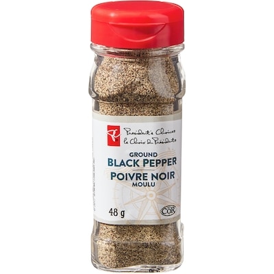President's Choice Ground Black Pepper 48 g, $13.54/100g