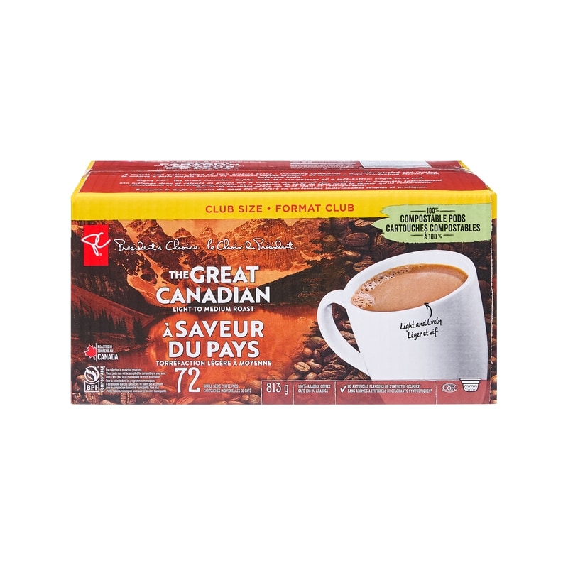 The Great Canadian Light to Medium Roast Single Serve Coffee Pods