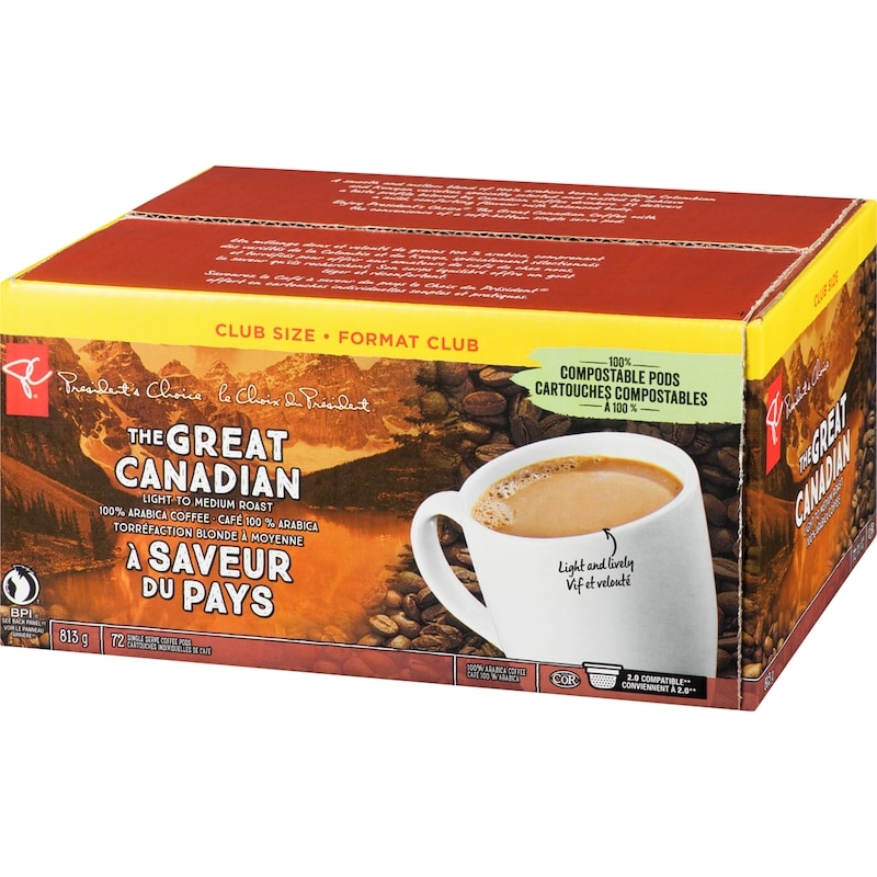 The Great Canadian Light to Medium Roast Single Serve Coffee Pods