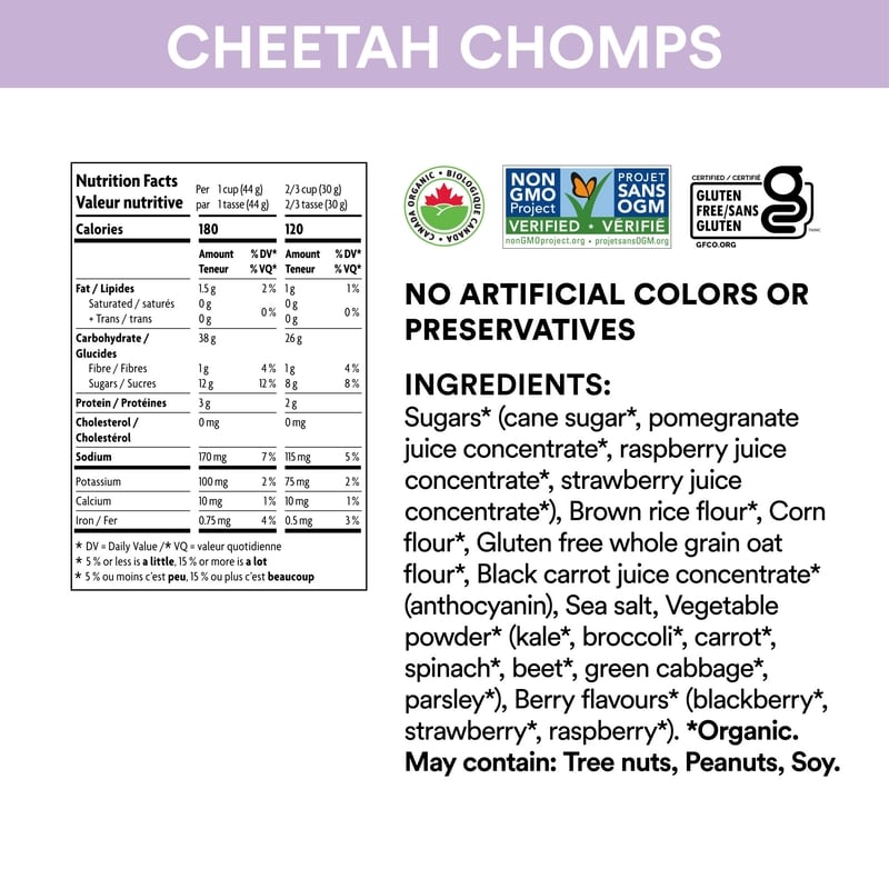 Organic Cheetah Chomps Cereal