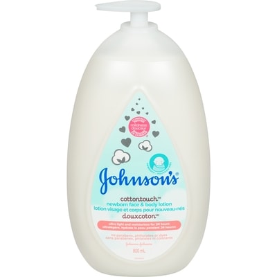 Johnsons Newborn Face & Body Lotion  800 ml, $1.50/100ml