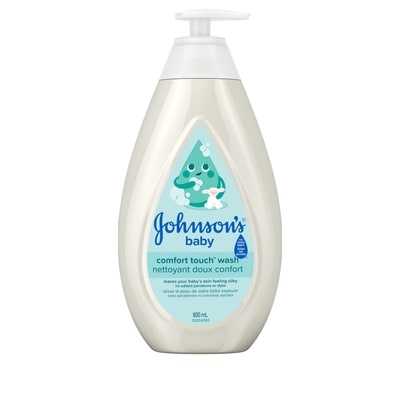 Johnsons Nettoyant Doux Coton et shampoing pour nouveau-nés 800 ml, 1,35 $/100ml